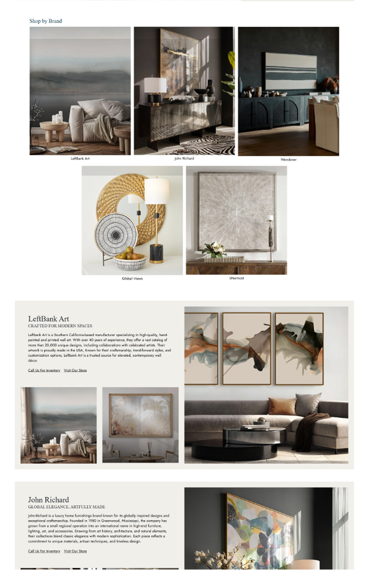 A page from the redesigned Birmingham Wholesale website