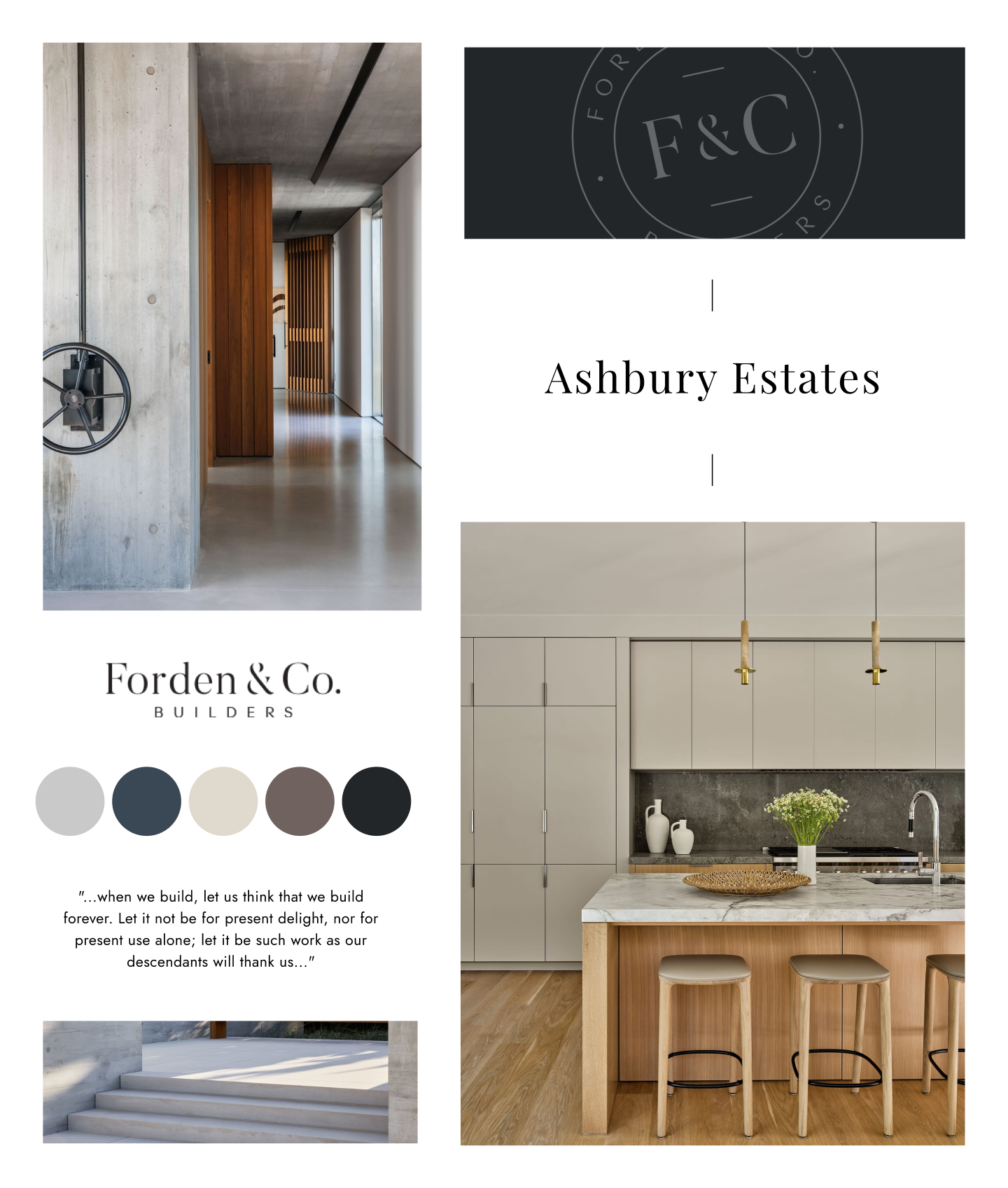 Moodboard and visual direction for Forden & Co
