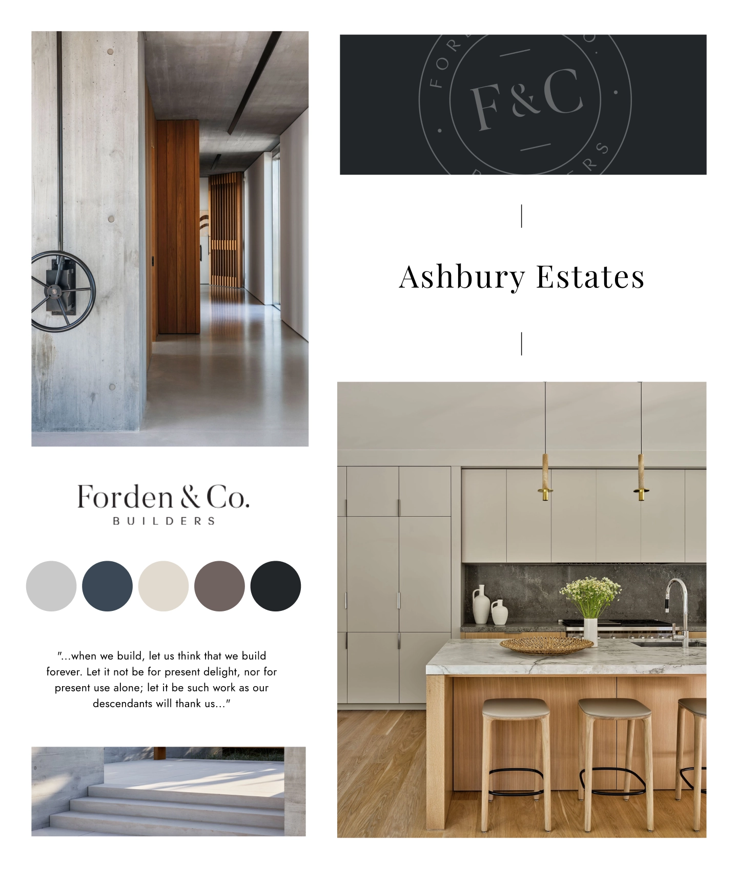 Moodboard and visual direction for Forden & Co
