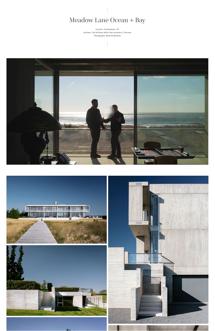 A Forden & Co project page for an oceanfront Southampton home