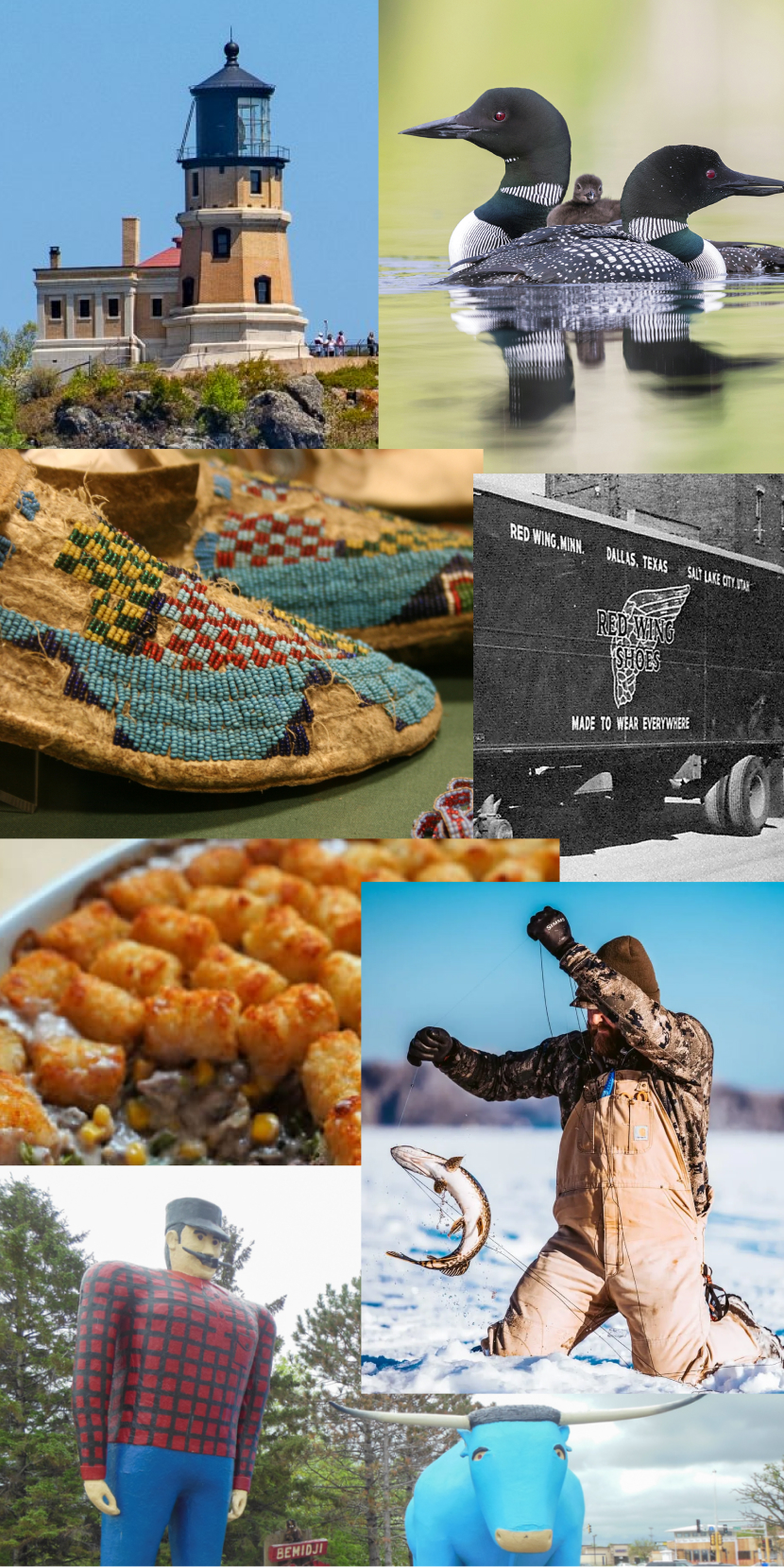 Collage of the daily Minnesota icon illustrations