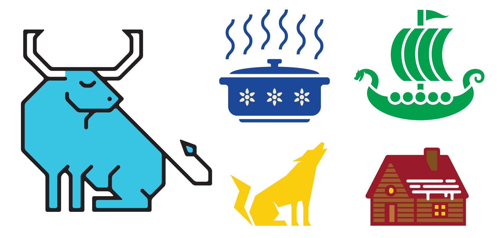 A sample of the Minnesota-themed icons